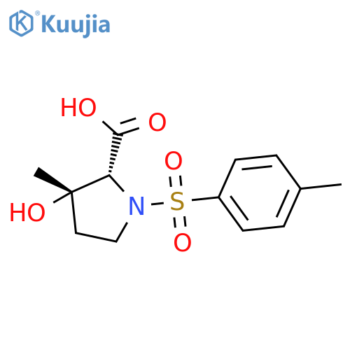 D-PROLINE, 3-HYDROXY-3-METHYL-1-[(4-METHYLPHENYL)SULFONYL]-, (3S)- structure