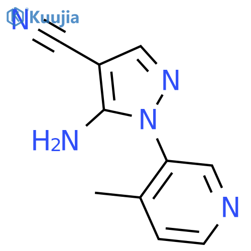 1H-Pyrazole-4-carbonitrile, 5-amino-1-(4-methyl-3-pyridinyl)- structure