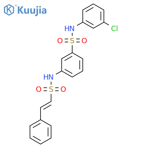 N-(3-chlorophenyl)-3-(2-phenylethenesulfonamido)benzene-1-sulfonamide structure
