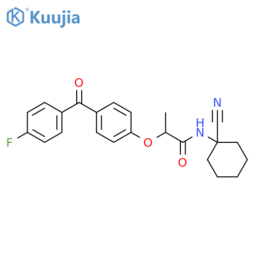 N-(1-Cyanocyclohexyl)-2-[4-(4-fluorobenzoyl)phenoxy]propanamide structure