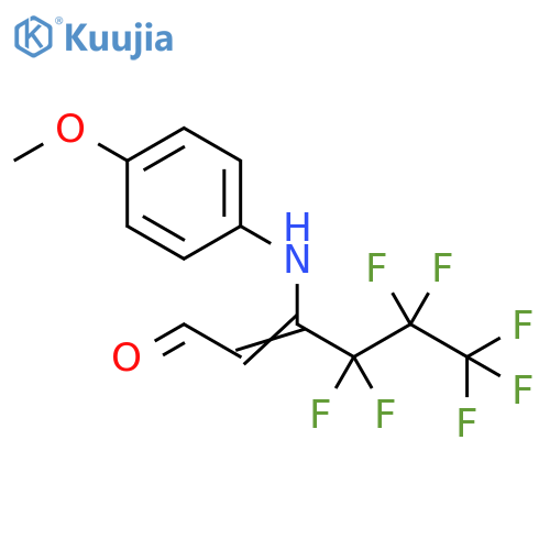 2-Hexenal, 4,4,5,5,6,6,6-heptafluoro-3-[(4-methoxyphenyl)amino]- structure