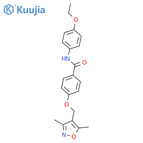 4-[(3,5-dimethyl-1,2-oxazol-4-yl)methoxy]-N-(4-ethoxyphenyl)benzamide structure