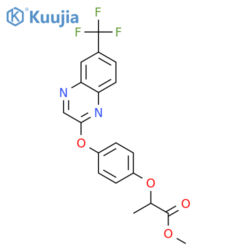 methyl 2-(4-{[6-(trifluoromethyl)quinoxalin-2-yl]oxy}phenoxy)propanoate structure