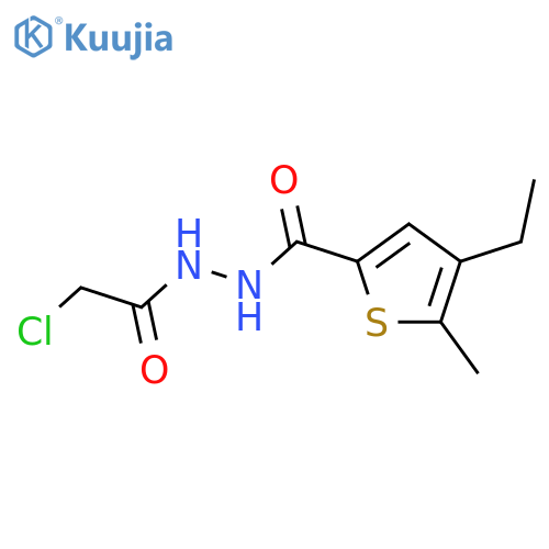 N'-(chloroacetyl)-4-ethyl-5-methylthiophene-2-carbohydrazide structure