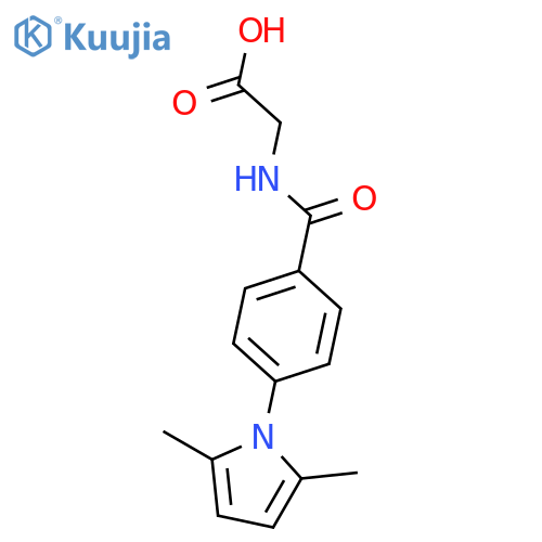 2-{4-(2,5-Dimethyl-1H-pyrrol-1-yl)phenylformamido}acetic Acid structure
