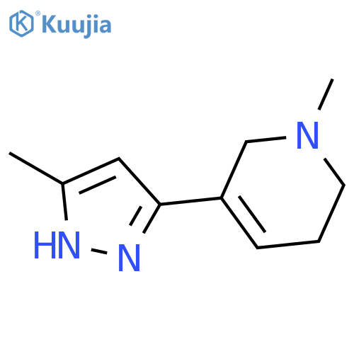 Pyridine, 1,2,3,6-tetrahydro-1-methyl-5-(5-methyl-1H-pyrazol-3-yl)- structure