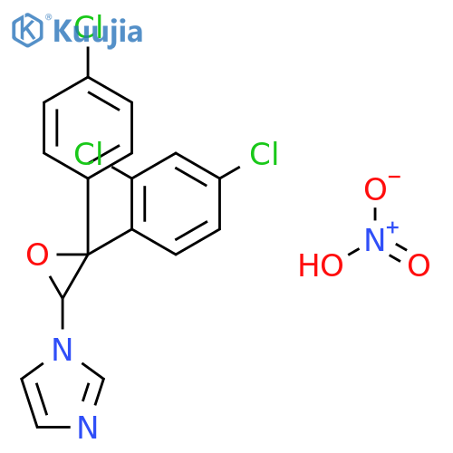 1-[3-(4-chlorophenyl)-3-(2,4-dichlorophenyl)oxiran-2-yl]-1H-imidazole nitrate structure