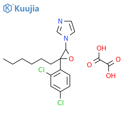 1-[(2S,3R)-3-(2,4-dichlorophenyl)-3-hexyloxiran-2-yl]-1H-imidazole ethanedioate structure