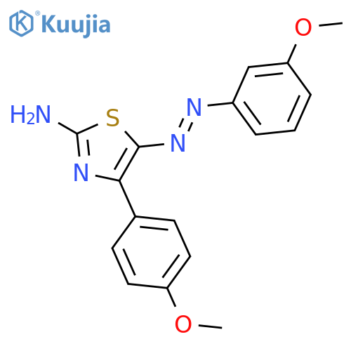 2-THIAZOLAMINE, 4-(4-METHOXYPHENYL)-5-[(3-METHOXYPHENYL)AZO]- structure