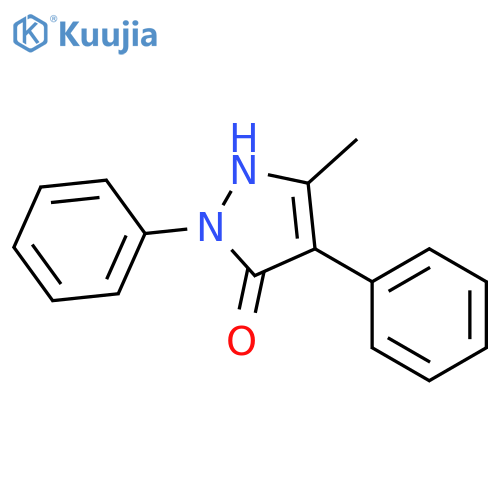 3H-Pyrazol-3-one, 1,2-dihydro-5-methyl-2,4-diphenyl- structure