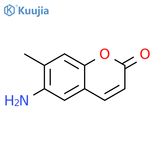 2H-1-Benzopyran-2-one, 6-amino-7-methyl- structure
