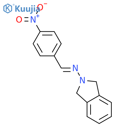 N-[(E)-(4-nitrophenyl)methylidene]-1,3-dihydro-2H-isoindol-2-amine structure