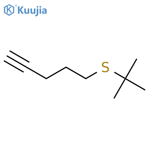 1-Pentyne, 5-[(1,1-dimethylethyl)thio]- structure