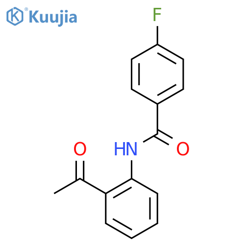 N-(2-acetylphenyl)-4-fluorobenzamide structure