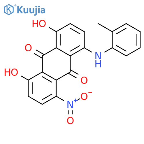 9,10-ANTHRACENEDIONE, 1,8-DIHYDROXY-4-[(2-METHYLPHENYL)AMINO]-5-NITRO- structure
