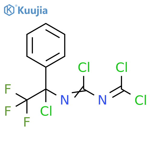 Carbonimidic dichloride, [chloro[(1-chloro-2,2,2-trifluoro-1-phenylethyl)imino]methyl]- (9CI) structure