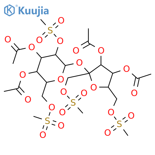 a-D-Glucopyranoside,3,4-di-O-acetyl-1,6-bis-O-(methylsulfonyl)-b-D-fructofuranosyl, 3,4-diacetate2,6-dimethanesulfonate structure
