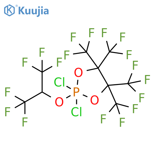 1,3,2-Dioxaphospholane, 2,2-dichloro-2,2-dihydro-4,4,5,5-tetrakis(trifluoromethyl)-2-[2,2,2-trifluoro-1-(trifluoromethyl)ethoxy]- (9CI) structure
