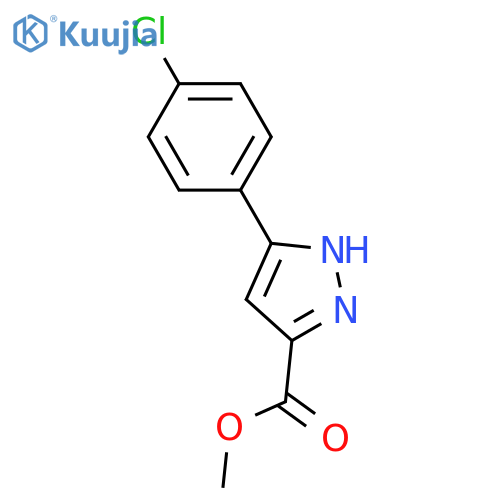 Methyl 3-(4-chlorophenyl)-1H-pyrazole-5-carboxylate structure