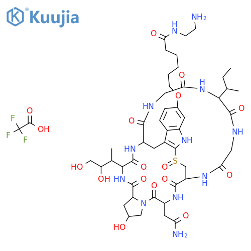 N-(2-aminoethyl)-6-{[6-(2-amino-2-oxoethyl)-29-(butan-2-yl)-21-(3,4-dihydroxybutan-2-yl)-2-hydroxy-11-oxido-5,8,20,23,24,27,30,33-octaoxo-1,2,3,5,6,7,8,9,10,12,17,18,19,20,21,22,23,23a-octadecahydro-9,18-(epiminoethanoiminoethanoiminoethanoiminomethano)py structure