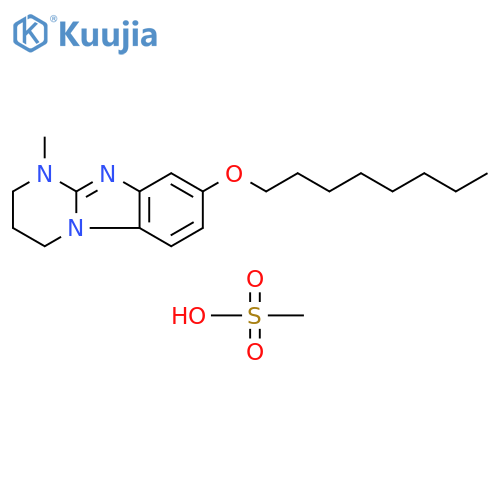 Methanesulfonic Acid;1-methyl-8-octoxy-3,4-dihydro-2h-pyrimido[1,2-a]benzimidazole structure