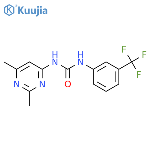 Urea, N-(2,6-dimethyl-4-pyrimidinyl)-N'-[3-(trifluoromethyl)phenyl]- structure