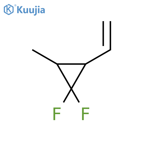 cis-1,1-difluoro-2-methyl-3-vinylcyclopropane structure