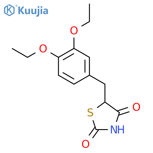 5-(3,4-diethoxybenzyl)-1,3-thiazolidine-2,4-dione structure