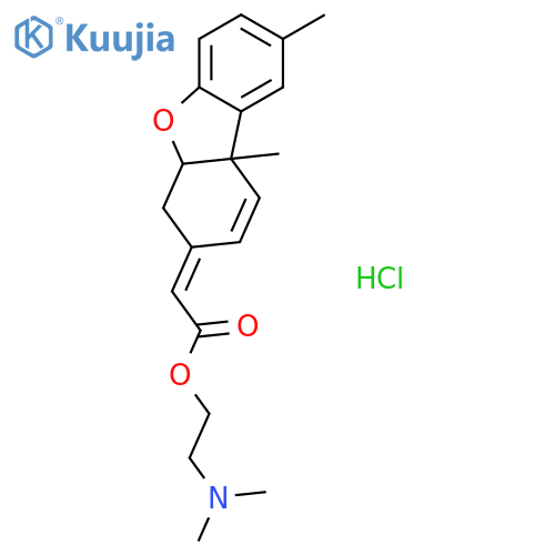 Acetic acid,2-(4a,9b-dihydro-8,9b-dimethyl-3(4H)-dibenzofuranylidene)-,2-(dimethylamino)ethyl ester, hydrochloride (1:1) structure