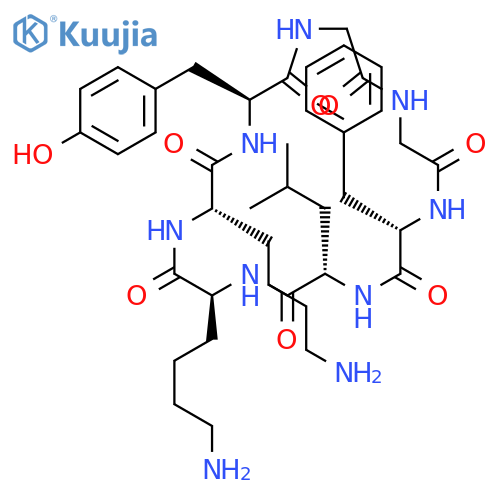 Cyclo(glycylglycyl-L-phenylalanyl-L-leucyl-L-lysyl-L-lysyl-L-tyrosyl)(9CI) structure