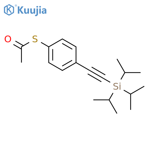 Ethanethioic acid, S-[4-[[tris(1-methylethyl)silyl]ethynyl]phenyl] ester structure