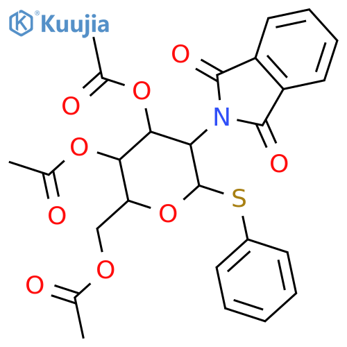 β-D-Glucopyranoside, phenyl 2-deoxy-2-(1,3-dihydro-1,3-dioxo-2H-isoindol-2-yl)-1-thio-, 3,4,6-triacetate structure