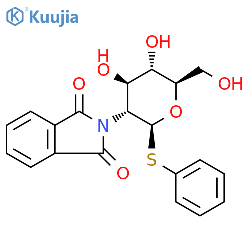 Phenyl 2-deoxy-2-(1,3-dihydro-1,3-dioxo-2H-isoindol-2-yl)-1-thio-beta-D-glucopyranoside structure