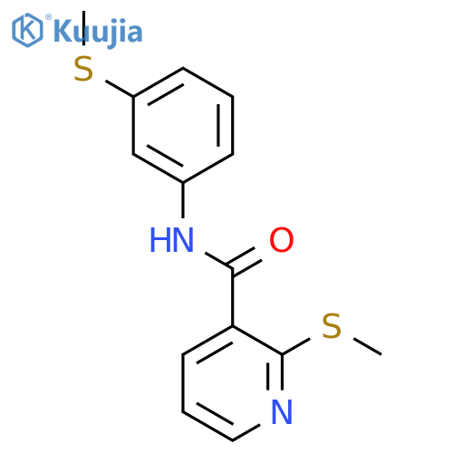2-(methylsulfanyl)-N-3-(methylsulfanyl)phenylpyridine-3-carboxamide structure