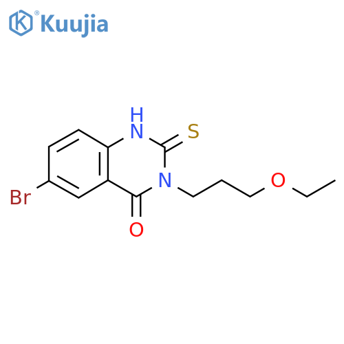 6-Bromo-3-(3-ethoxypropyl)-2-mercaptoquinazolin-4(3H)-one structure