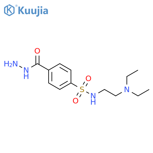 Benzoic acid, 4-[[[2-(diethylamino)ethyl]amino]sulfonyl]-, hydrazide structure