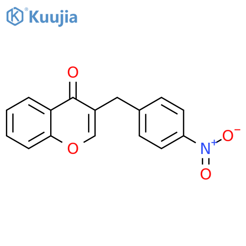 4H-1-Benzopyran-4-one, 3-[(4-nitrophenyl)methyl]- structure