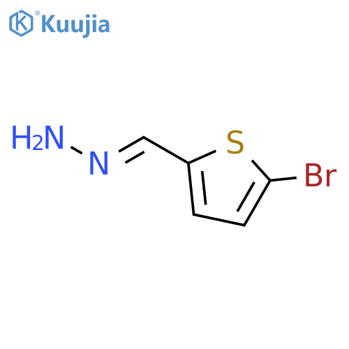 2-Thiophenecarboxaldehyde, 5-bromo-, hydrazone structure