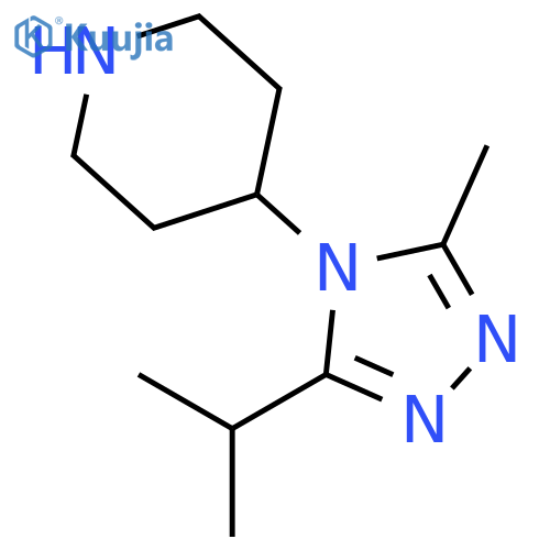 Piperidine, 4-[3-methyl-5-(1-methylethyl)-4H-1,2,4-triazol-4-yl]- structure