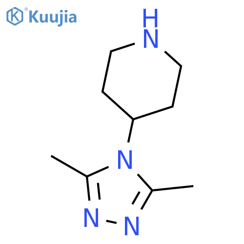 4-(3,5-Dimethyl-4H-1,2,4-triazol-4-yl)piperidine structure