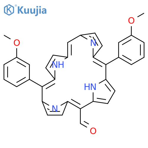 21H,23H-Porphine-5-carboxaldehyde, 10,20-bis(3-methoxyphenyl)- structure