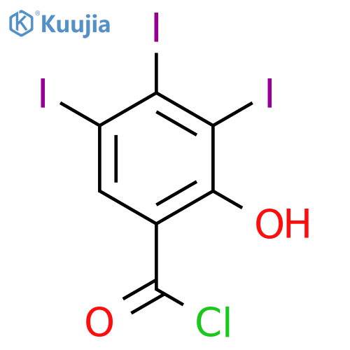Benzoyl chloride, 2-hydroxy-3,4,5-triiodo- structure