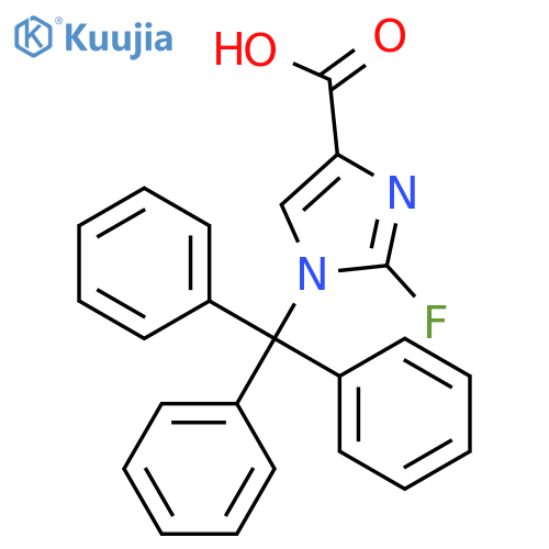 1H-Imidazole-4-carboxylic acid, 2-fluoro-1-(triphenylmethyl)- structure