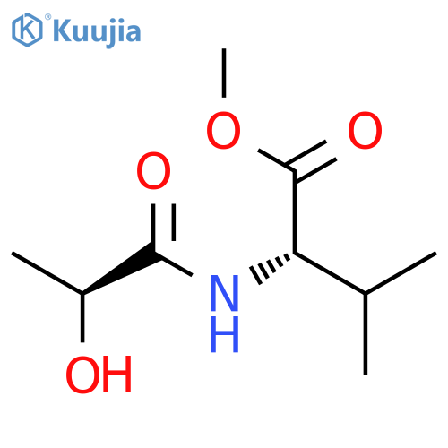 L-Valine, N-[(2S)-2-hydroxy-1-oxopropyl]-, methyl ester structure