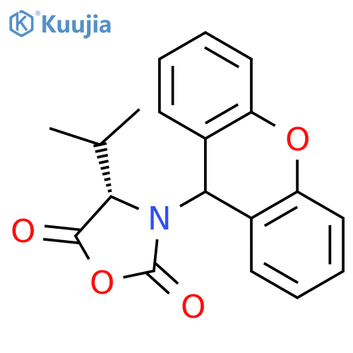 2,5-OXAZOLIDINEDIONE, 4-(1-METHYLETHYL)-3-(9H-XANTHEN-9-YL)-, (S)- structure