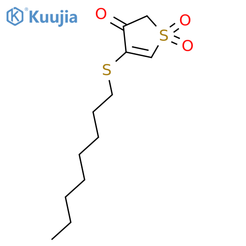 3(2H)-Thiophenone, 4-(octylthio)-, 1,1-dioxide structure