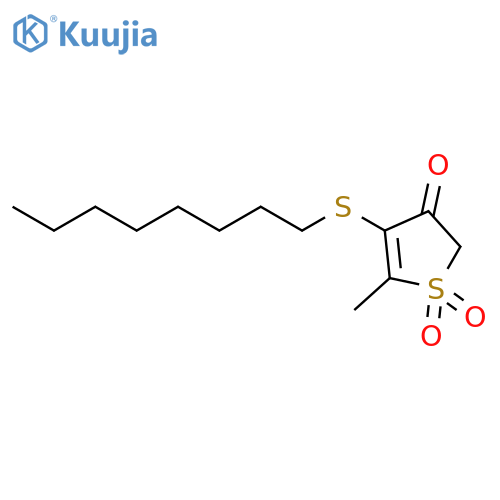 3(2H)-Thiophenone, 5-methyl-4-(octylthio)-, 1,1-dioxide structure