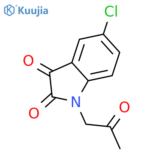 1H-Indole-2,3-dione, 5-chloro-1-(2-oxopropyl)- structure