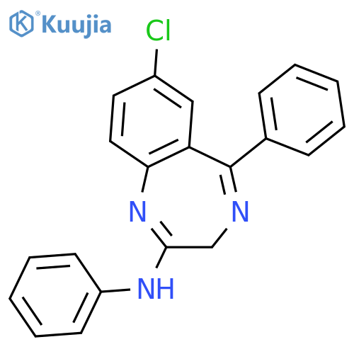 3H-1,4-Benzodiazepin-2-amine, 7-chloro-N,5-diphenyl- structure