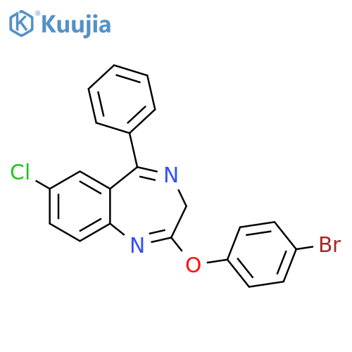 3H-1,4-Benzodiazepine, 2-(4-bromophenoxy)-7-chloro-5-phenyl- structure